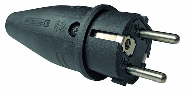 PROTEC.class schwarz IP44 TPE Gummistecker (05106719)