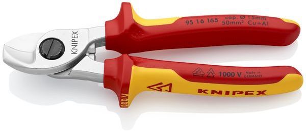Knipex chrom isol. 165mm VDE 1000V Kabelschere (95 16 165)