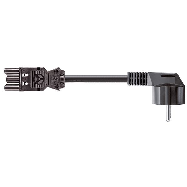 Bachmann 375.003 3polig mit Flachstecker 3,0m sw Netzzuleitung (375.003)