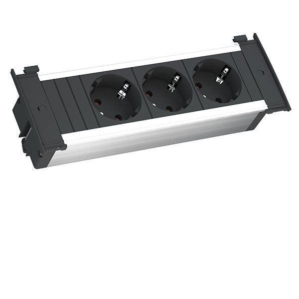 Bachmann KAPSA 3xSchuko Strom 2m Schuko schwarz Steckdosenleiste (927.000)