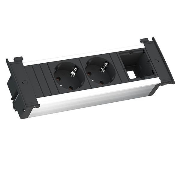 Bachmann KAPSA 2xSchuko 1xAbd. Strom 2m Schuko Steckdosenleiste (927.002)