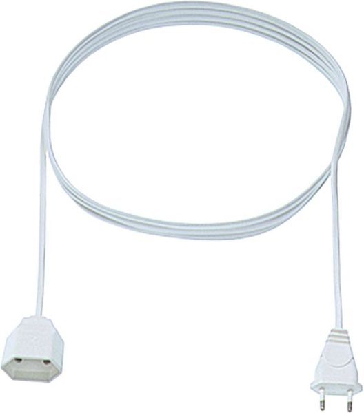 Bachmann 233.285 H03VVH2-F 2x0,75 3,0m weiss Verlängerung Euro flach (233.285)