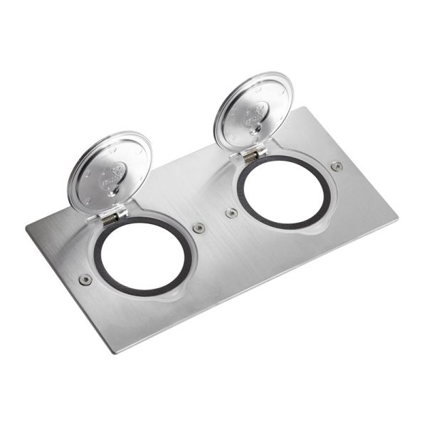 Legrand 2x2Mod Inox quadratisch Deckelsatz (089702)