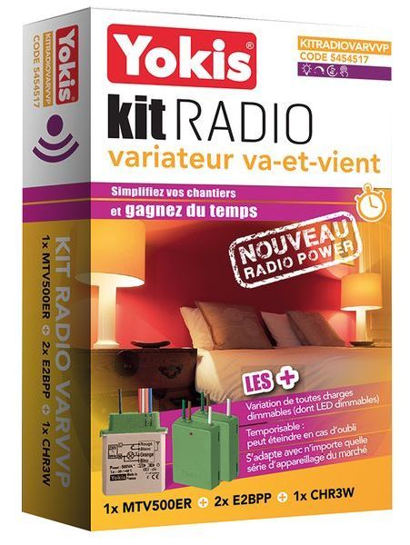 Grothe KITRADIOVARVVP Yoki 2-fach Funk-Dimmer Set (5454523)