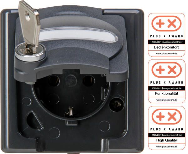 Heinrich AP-FR Std1f.Schl.13 BlueElectric anthraz Schutzkontakt-Steckdose (103533005)
