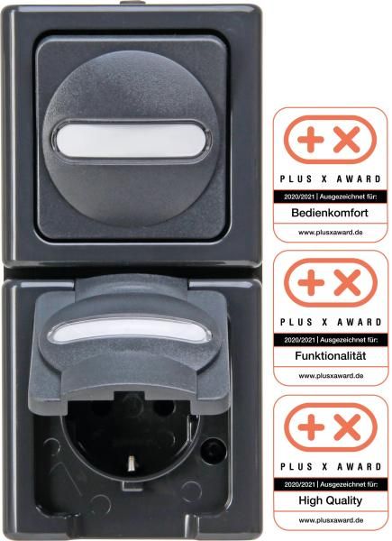 Heinrich AP-FR Komb.skr. BlueElectric anthrazit Aus-/Wechselschalter (130815000)