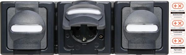 Heinrich AP-FR Std3f.wgr. BlueElectric anthrazit Schutzkontakt-Steckdose (131315006)