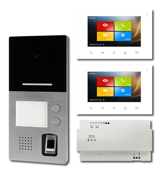 HHG Villa AP Set 2 FP integr. Fingerprint Zweifamilien-Set (Villa AP Set 2 FP)