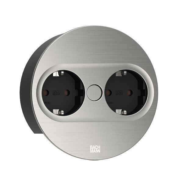 Bachmann TWIST 2 2xCEE7/3 2,0m AEH ed-Optik rund Steckdosenleiste (946.000)