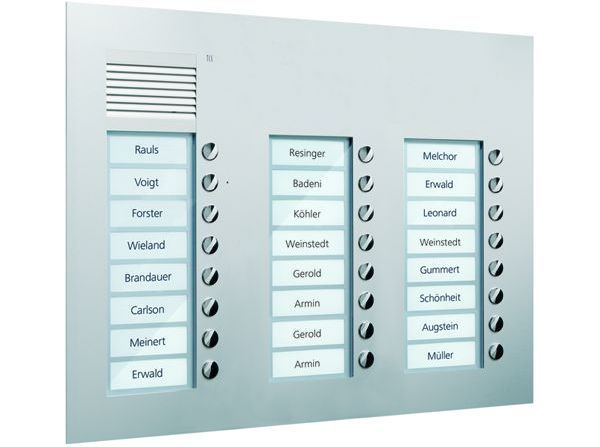 TCS PUK24/3-EN UP 24 Tasten 3spaltig silber Audio-Türstation (PUK24/3-EN)