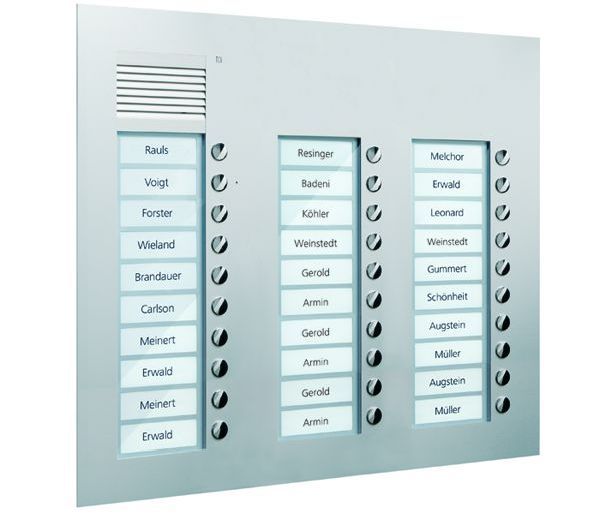 TCS PUK30/3-EN UP 30 Tasten 3spaltig silber Audio-Türstation (PUK30/3-EN)