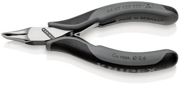 Knipex ESD mit Mehrkomponenten-Hüllen 120mm Elektronik-Schrägschneider (64 62 120 ESD) Knipex ESD mit Mehrkomponenten-Hüllen 120mm Elektronik-Schrägschneider (64 62 120 ESD)