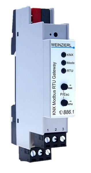 WEINZIERL KNX 886.1 secure für RS-485 busversorgt Modbus RTU Gateway (5498)