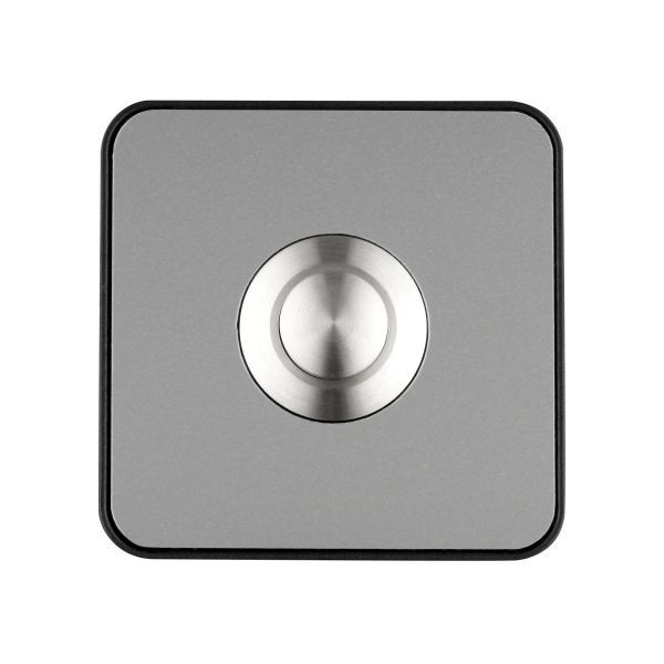 Grothe Piccolo Piazza sw V2A eckig Klingeltaster (64181)