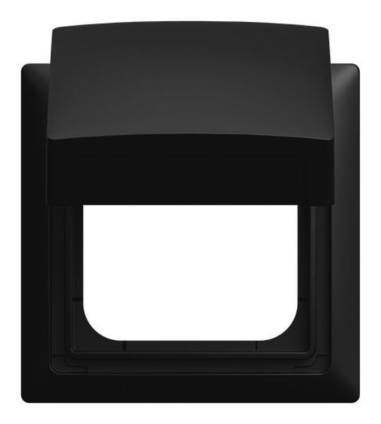 Busch-Jaeger 2518-WD-915 m.Klappdeckel 1-f IP44 sw m Abdeckrahmen (2CKA001719A0226)
