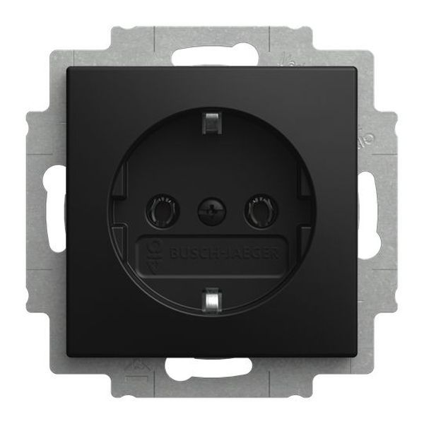Busch-Jaeger 20 EUCR-915 Ohne Spreize schwarz matt Steckdoseneinsatz SCHUKO (2CKA002011A6344)
