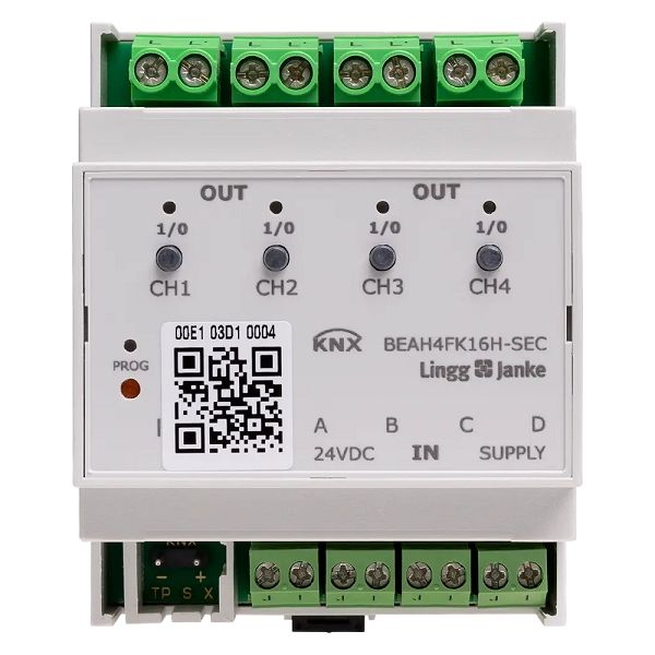 Lingg & Janke Secure 4-fach 4 TE KNX Binär Ein-/Ausgang (79247 / 79247SEC)