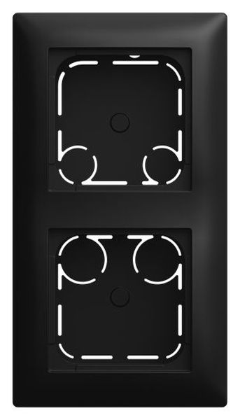 Busch-Jaeger 1712-915 2-fach Hohe Bauform sw matt AP-Gehäuse (2TKA00005978)