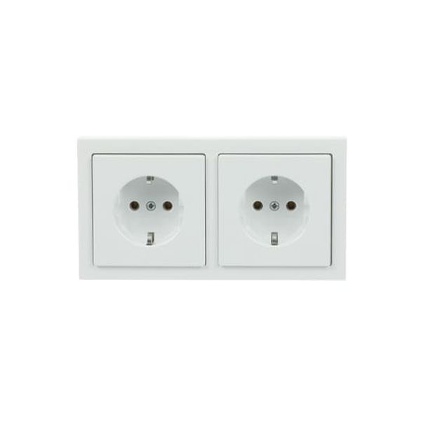 Busch-Jaeger 20-2 EUCJ-184K-503 "durchverdr" studiows Doppelsteckdose SCHUKO (2CKA002014A1466)