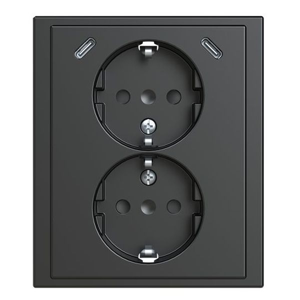 Busch-Jaeger 202EUJRB2USBC-81Safety+m.2xUSBC anthr Doppelsteckdose SCHUKO (2TKA00006019)