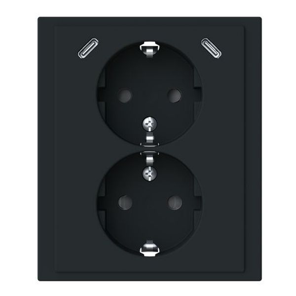 Busch-Jaeger 202EUJRB2USBC-885Safety+m.2xUSBC sw matt Doppelsteckdose SCHUKO (2TKA00006021)