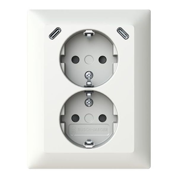 Busch-Jaeger 202EUJRB2USBC-914Safety+m.2xUSBC alpinws Doppelsteckdose SCHUKO (2TKA00006018)