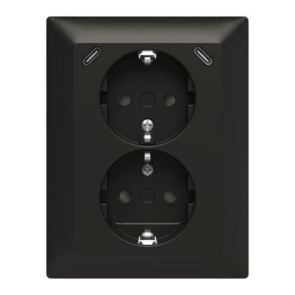 Busch-Jaeger 202EUJRB2USBC-915Safety+m.2xUSBC sw matt Doppelsteckdose SCHUKO (2TKA00006192)
