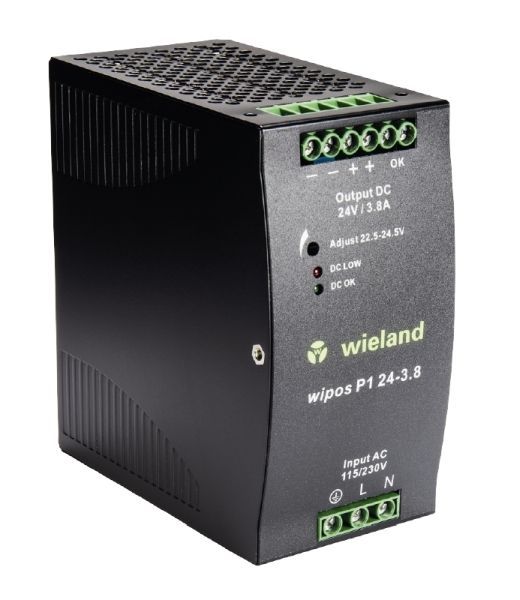 Wieland wipos P1 24-3.8 1phasig 24VDC 3,8A Schaltnetzteil (81.000.6135.0)
