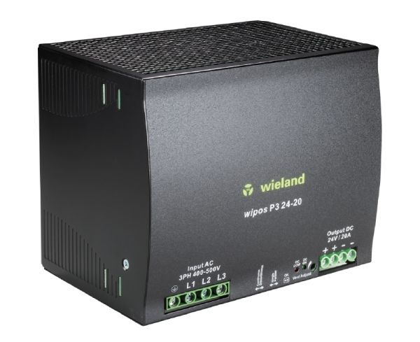 Wieland wipos P3 24-20 3phasig 24VDC 20A Schaltnetzteil (81.000.6180.0)