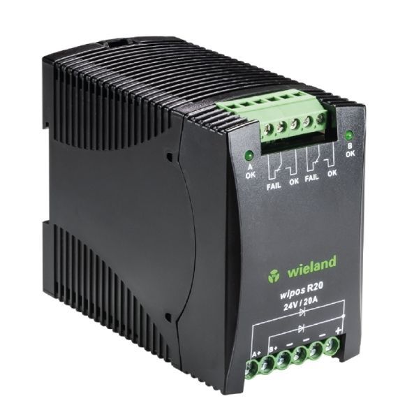 Wieland wipos R20 24VDC 20A zur Parallelschalt. Redundanzmodul (81.000.6200.0) Wieland wipos R20 24VDC 20A zur Parallelschalt. Redundanzmodul (81.000.6200.0)
