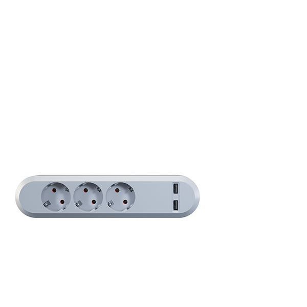 Bachmann 2fach USB 3,1A Smart 3xSchuko 230V/16A Steckdosenleiste (381.801)