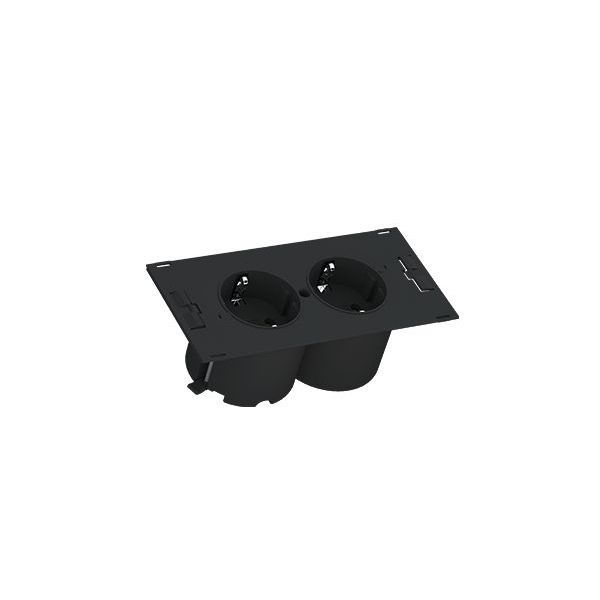Bachmann DUE 2xCEE7/3 0,2m GST18 schwarz Steckdosenleiste (929.010)