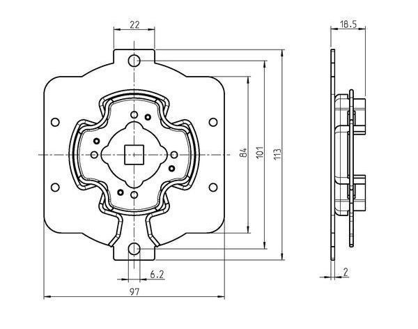 Rademacher VK 4015K-07 Click-Antriebslager (94401507)
