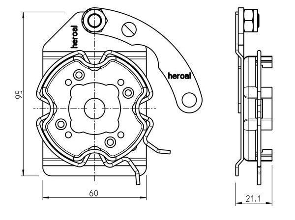 Rademacher 94401516 heroal links 1 St. Click-Antriebslager (94401516)
