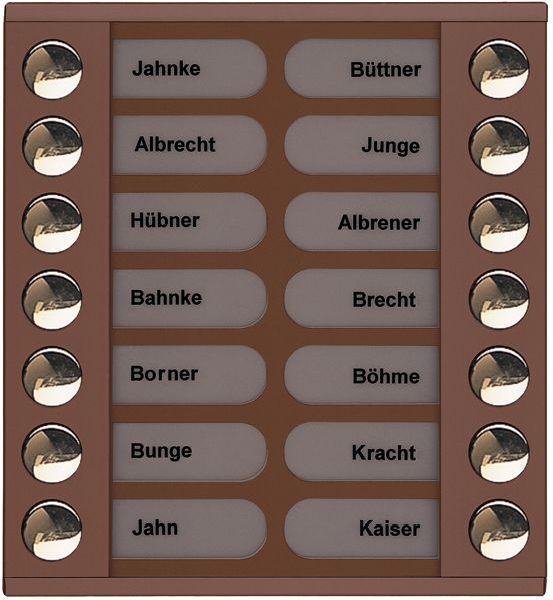 TCS PET14-EB/04 für PES 14 Tasten AP bronze Audio Aussenstation-Erweiterung (PET14-EB/04) TCS PET14-EB/04 für PES 14 Tasten AP bronze Audio Aussenstation-Erweiterung (PET14-EB/04)