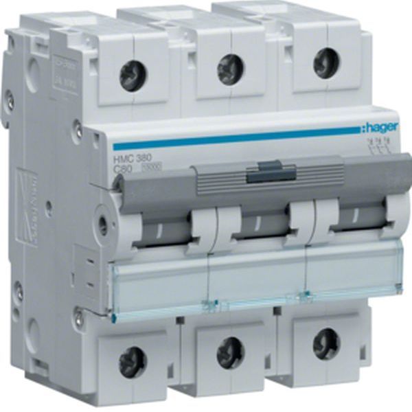 Hager HMC380 3polig C80A 4,5M 15kA Leitungsschutzschalter (HMC380)
