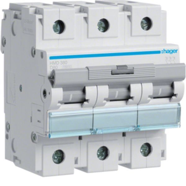 Hager HMD380 3polig D80A 4,5M 15kA Leitungsschutzschalter (HMD380)