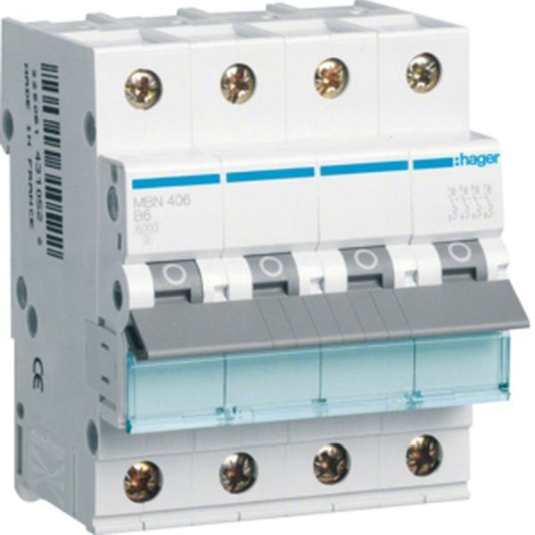 Hager MBN406 4polig B6A 6kA Leitungsschutzschalter (MBN406)
