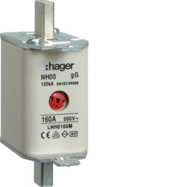 Hager LNH0160M NH00 gG 500V 160A K-Melder NH-Sicherungseinsatz (LNH0160M)