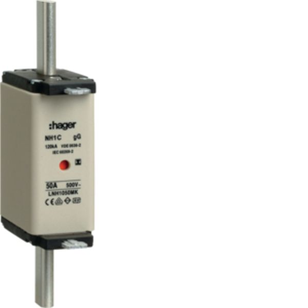 Hager LNH1050MK NH1C gG 500V 50A Iso-Griff NH-Sicherungseinsatz (LNH1050MK)