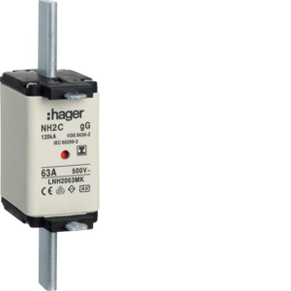 Hager LNH2063MK NH2C gG 500V 63A Iso-Griff NH-Sicherungseinsatz (LNH2063MK)