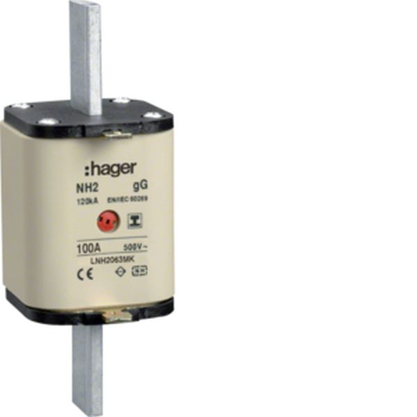 Hager LNH2100MK NH2C gG 500V 100A Iso-Griff NH-Sicherungseinsatz (LNH2100MK)