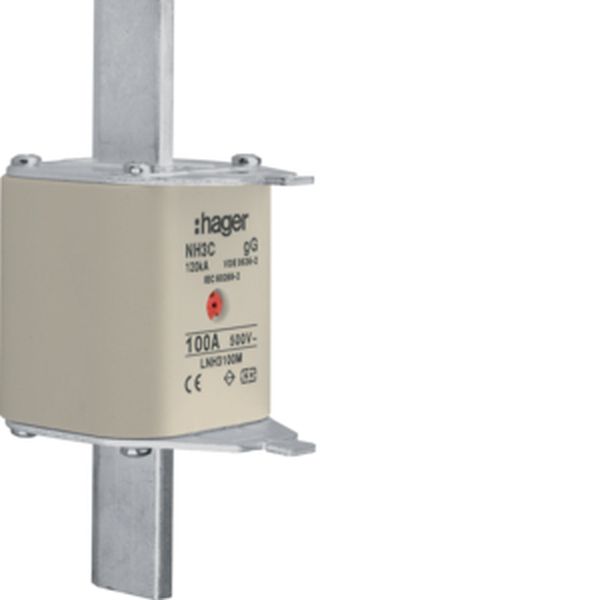 Hager LNH3100M NH3C gG 500V 100A K-Melder NH-Sicherungseinsatz (LNH3100M)