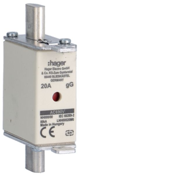 Hager LNH00020M6 NH00 gG 690V 20A K-Melder NH-Sicherungseinsatz (LNH00020M6)
