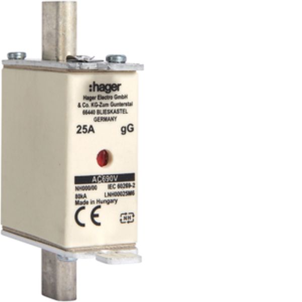 Hager LNH00025M6 NH00 gG 690V 25A K-Melder NH-Sicherungseinsatz (LNH00025M6)
