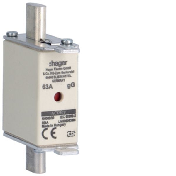 Hager LNH00063M6 NH000 gG 690V 63A K-Melder NH-Sicherungseinsatz (LNH00063M6)