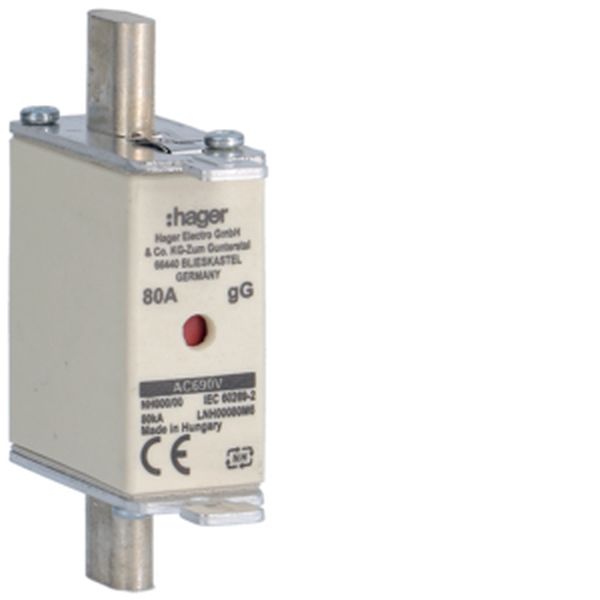 Hager LNH00080M6 NH00 gG 690V 80A K-Melder NH-Sicherungseinsatz (LNH00080M6)