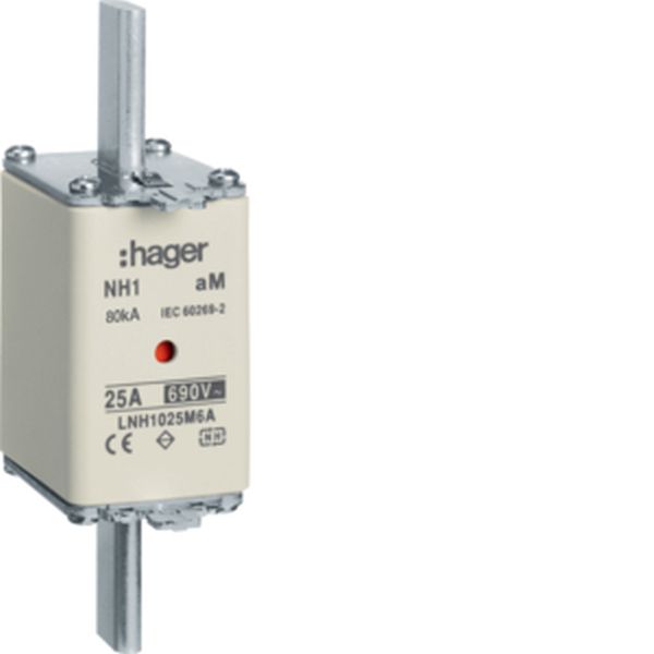 Hager LNH1025M6A NH1 aM 690V 25A K-Melder NH-Sicherungseinsatz (LNH1025M6A)