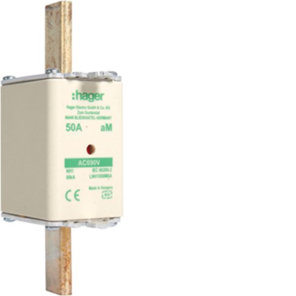 Hager LNH1050M6A NH1 aM 690V 50A K-Melder NH-Sicherungseinsatz (LNH1050M6A)