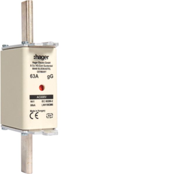 Hager LNH1063M6 NH1 gG 690V 63A K-Melder NH-Sicherungseinsatz (LNH1063M6)